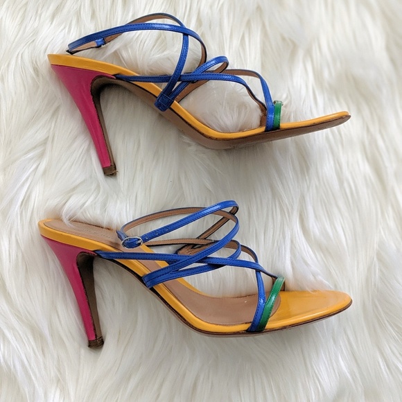 Sergio Rossi Shoes - Rare Sergio Rossi Crayola Multi Strap Sandals 35.5